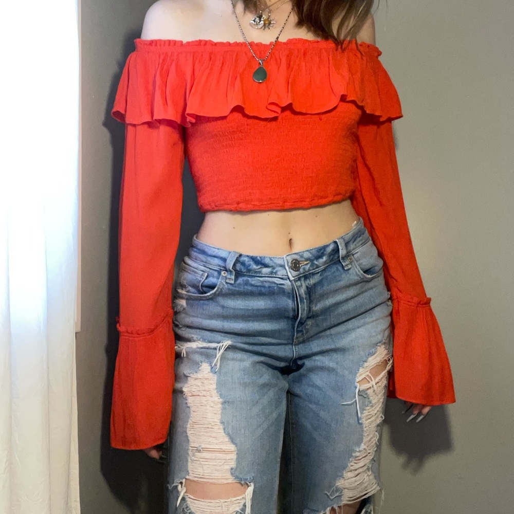 orange boho top🧡